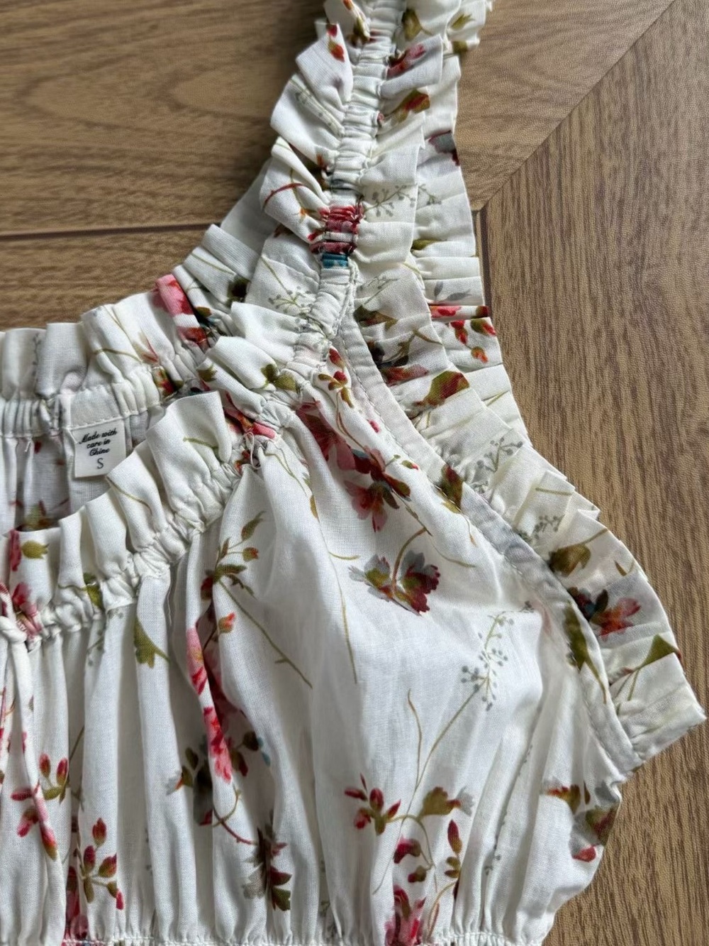 Doen Emmaretta Floral Shirred Organic Cotton Voile Dress, XS S M L - Picture 6 of 9